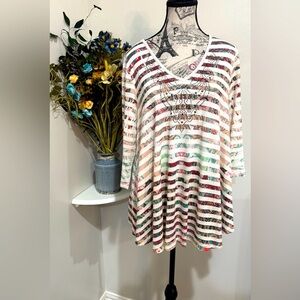 Live and Let Live Metal beading detail with lace Back size XL